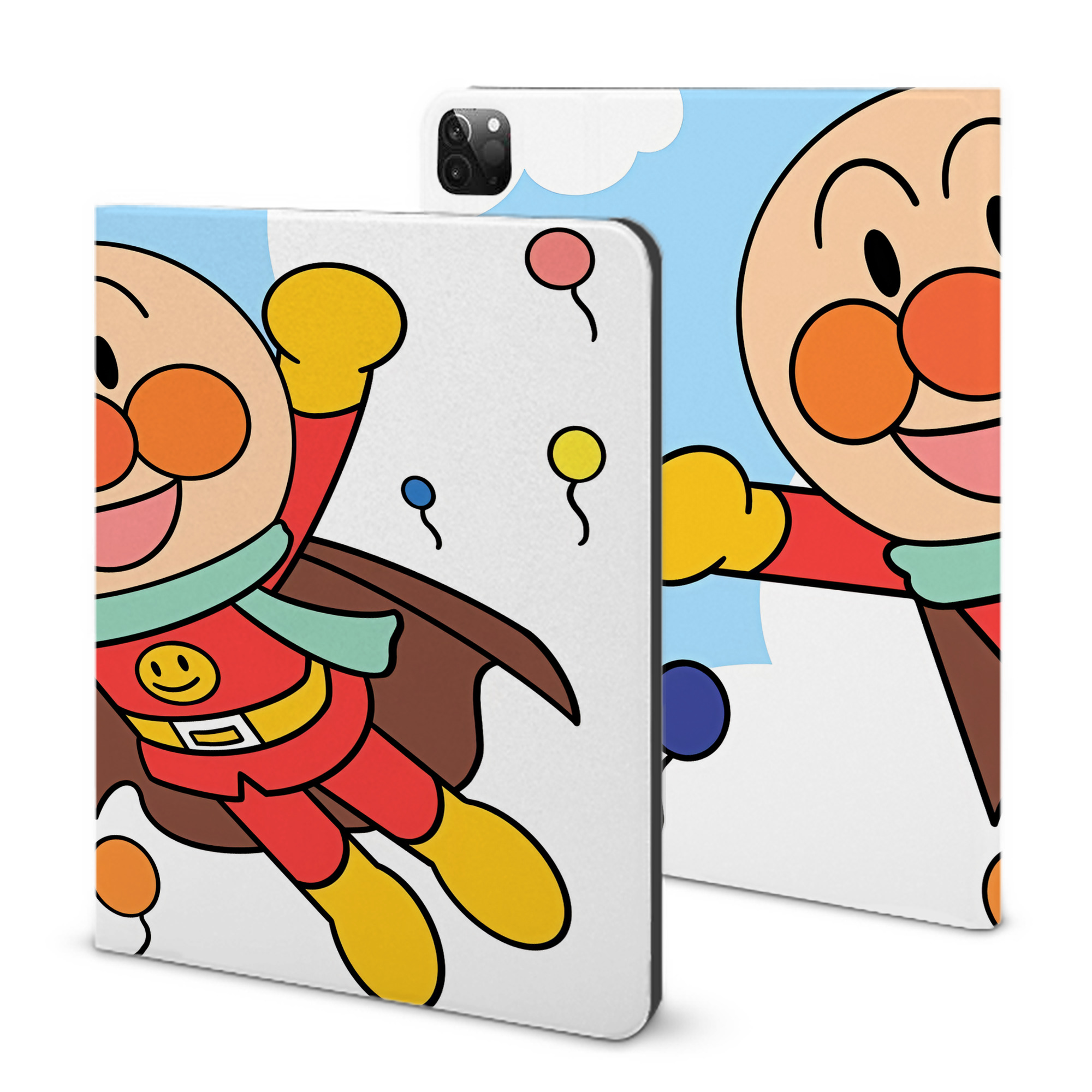 （画像用） アンパンマン Anpanman IPadケース ペンホルダー付き ブックスタイルデザイン